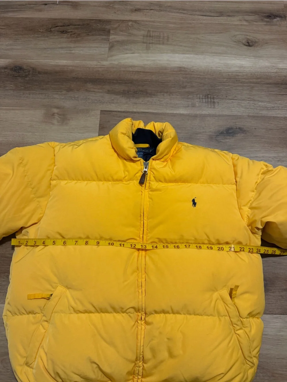 Vintage Polo Ralph Lauren Bubble Puffer Jacket Men’s Medium Yellow Nuptse Style